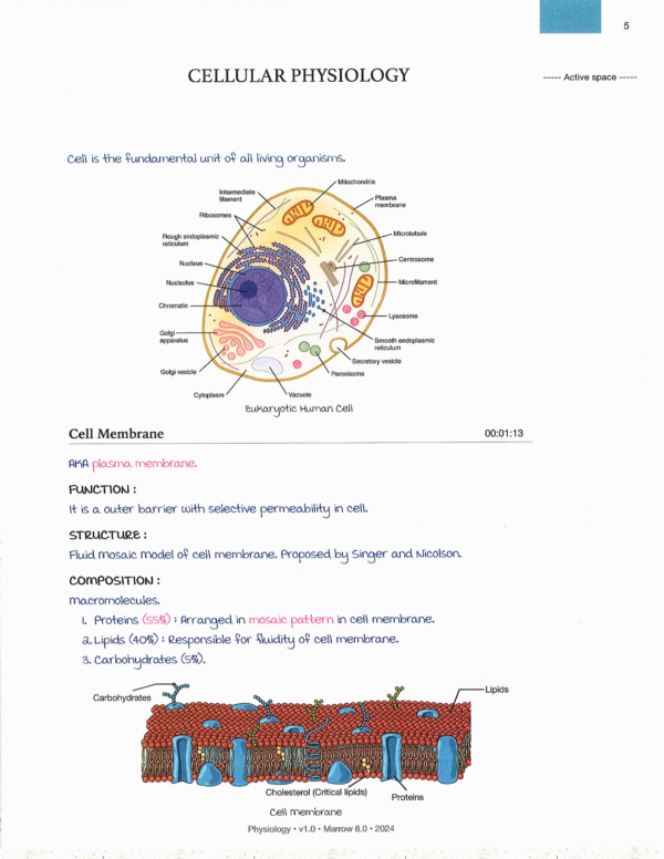 Marroww Notes Edition 8 Physiology