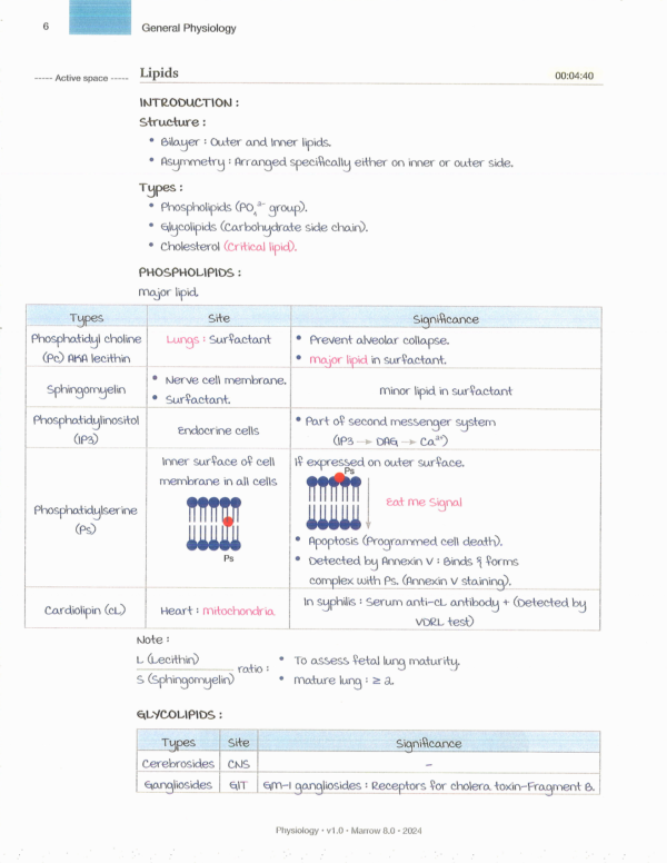 Marroww Notes Edition 8 Physiology