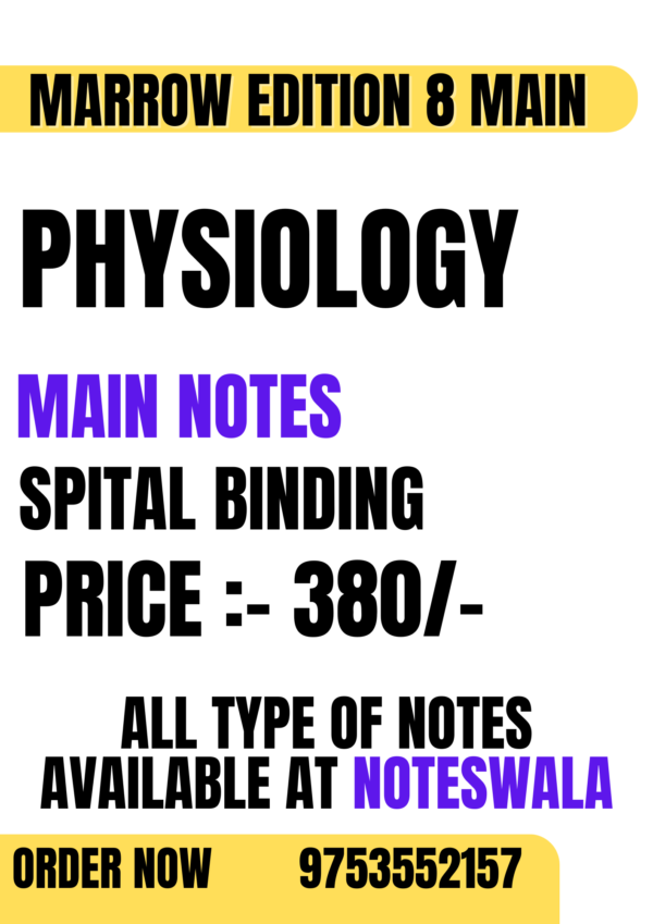 MARROW PHYSIOLOGY NOTES