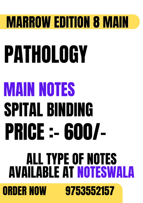 MARROW EDITION 8 PATHOLOGY NOTES