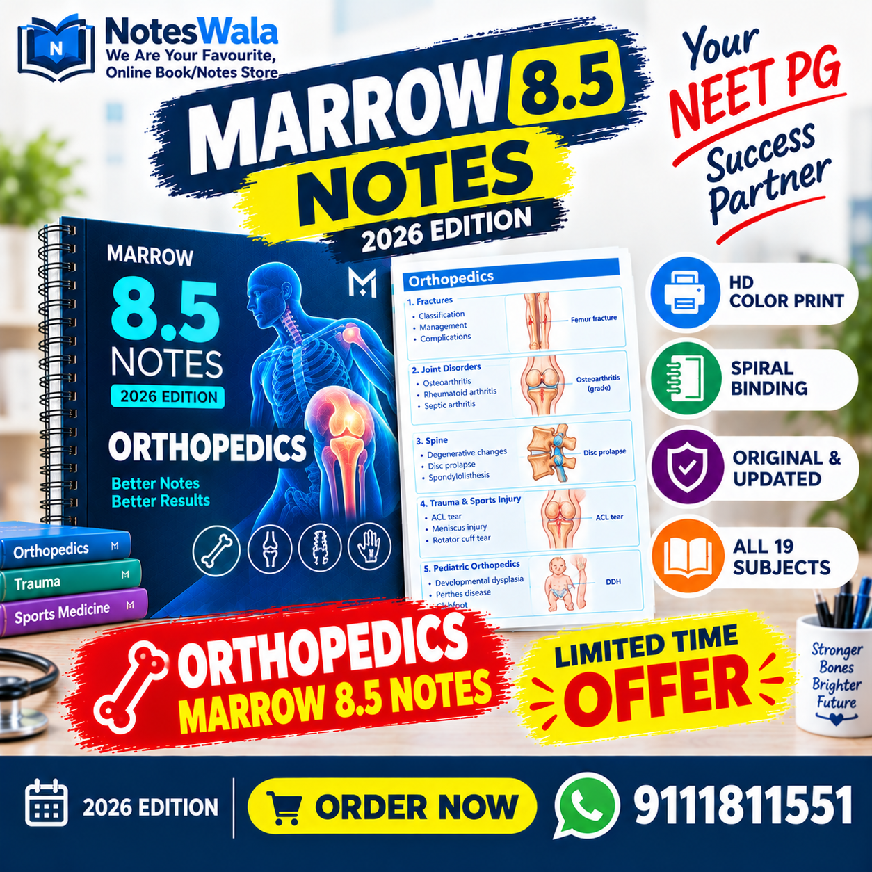 marrow 8.5 orthopedics notes